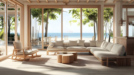 Wall Mural - lounge chairs on the beach