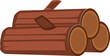 © ITrWorks - Stacked Wooden Logs Illustration for Firewood