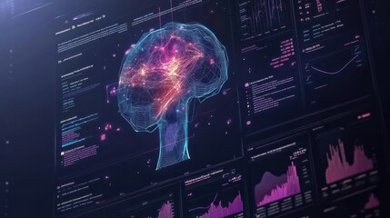 Poster - intelligence and business analytics with key performance indicators, professional key performance in