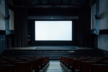 Canvas Print - Conferance hall screen stage architecture.