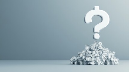 Poster - Exploring the value of money the question mark of financial uncertainty