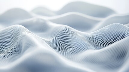 Poster - Minimalist AI technology background with a flowing digital pattern and clean copy space for text