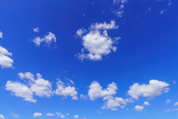 Sunny weather blue sky white cloud background