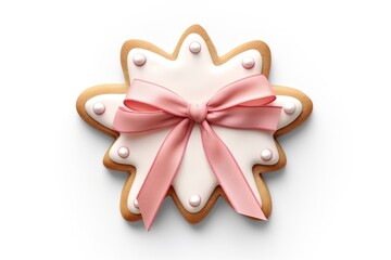 Poster - Sugar cookies icing dessert ribbon shape.