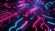 © GIFTE - Futuristic digital circuitry in neon glow