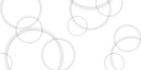 Poster - Abstract background with circle white abstract geometric background with soft light white paper circles in design .Gray abstract. Modern design background for report and project presentation template.
