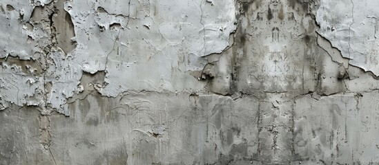 Wall Mural - Detailed texture of worn grey concrete wall in close up copy space image suitable for grunge design and textures overlays to represent urban decay digitally