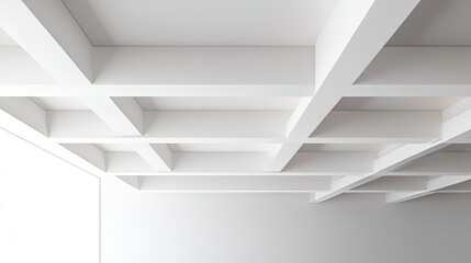 Leinwandbilder - Abstract modern ceiling design with clean lines and ample copy space