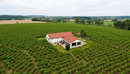 Sticker -  Idyllic countryside home amidst lush orchards