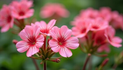 Wall Mural -  Blooming beauty  A closeup of vibrant pink flowers