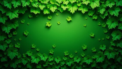 Poster -  Vibrant green foliage a symbol of natures vitality