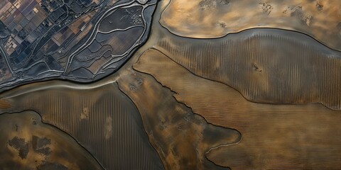 Poster - Abstract Landscape in Bronze