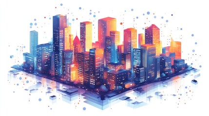 Wall Mural - Cityscape Illustration