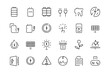 © MD - Minimalistic Line Art Energy and Electricity Icons Vector Illustration