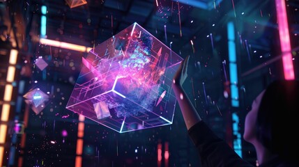 Poster - Floating holographic interfaces in a dark room