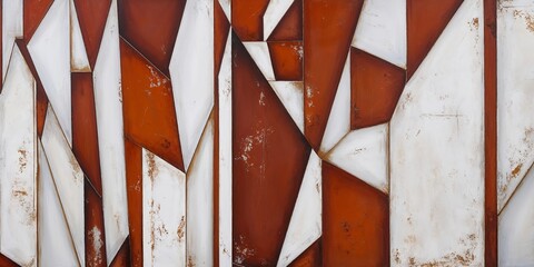 Sticker - Rusty Geometric Composition