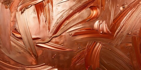 Canvas Print - Copper Paint Abstract Background