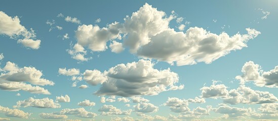 Wall Mural - Afternoon sky with clouds with copy space image