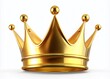 © Four888 - Simple Gold Crown on White Background - Elegant and Minimalist Design for Royalty and Luxury Themes