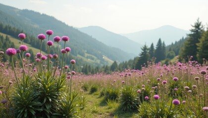 Sticker -  Natures vibrant palette in a mountain meadow