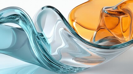 Poster - modern abstract glass architectural forms