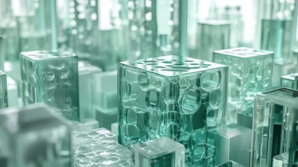 Poster - modern abstract glass architectural forms