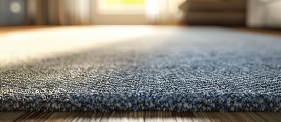 Poster - copy space image of a carpet texture seamlessly blending into a wooden floor