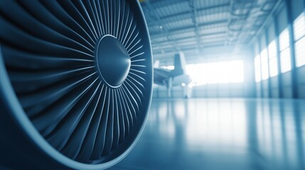 Poster - Drone Inspecting Modern Power Turbines Indoors