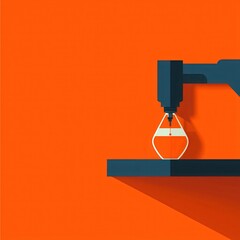 Poster - Futuristic 3D Printing Machine Design Illustration