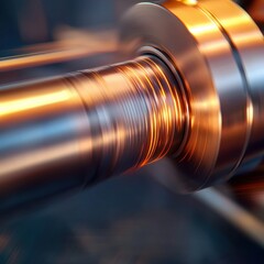 Poster - Precision Lathe Turning in a Metal Workshop Scene