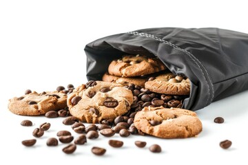 Sticker - A bag filled with cookies and coffee beans