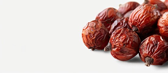 Dried jujube on a white background with copy space image