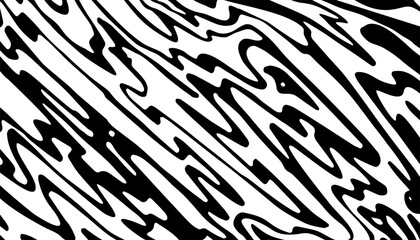 Poster - Black and white abstract dynamic marble pattern. Fluid effect for background and jersey design. Fully editable vector element. Vector Format Illustration 