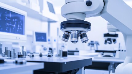 Poster - a robotic arm conducting automated calibration of high-precision optical instruments in a clean, hig