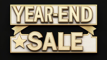 Stylish year-end sale banner with elegant design perfect for promotional advertising and marketing purposes.