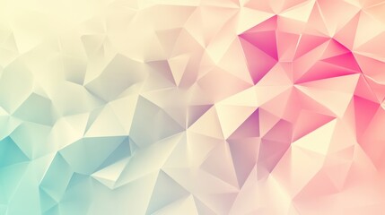 Wall Mural - The design showcases a smooth gradient with soft-edged polygonal shapes in gentle pastel hues, adding an artistic flair to any setting. Generative AI