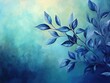 © MK - Blue Leaves on Blue Background