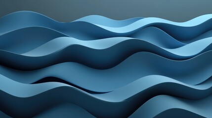 Poster - Three dimensional render of wavy pattern. waves abstract background texture