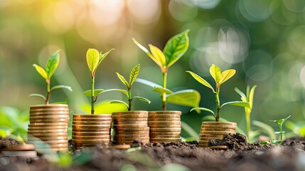 Aufkleber - Financial growth, stock market business and exchange financial growth