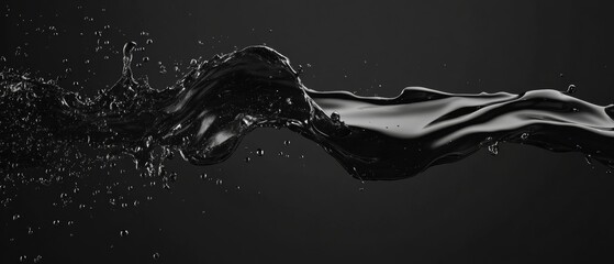 A black liquid with a wave pattern