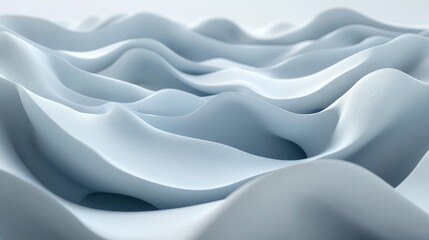 Poster - Three dimensional render of wavy pattern. waves abstract background texture