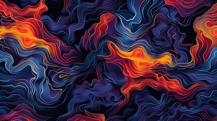 Poster - Abstract background with flowing, wavy patterns