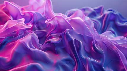 Poster - 3D abstract fluid shapes in vibrant colors