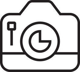 Canvas Print - Camera Line Icon Illustration