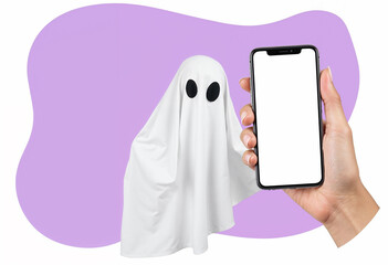 Friendly Ghost Presents Your Halloween Phone App Message