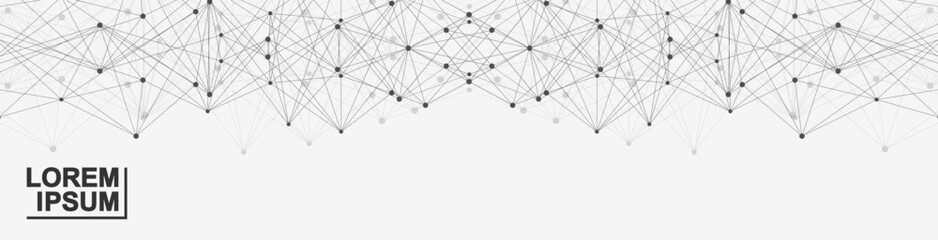 Poster - global network connection website header or banner design. abstract background with connecting dots 