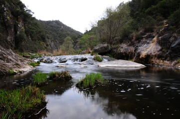 Ballikayalar Waterfalls, located in Gebze, Turkey, are deep in the canyon. There are 2 large waterfalls throughout the canyon.
