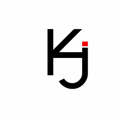 Wall Mural - Initial letter K4j logo design.