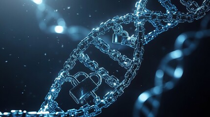 Poster - DNA Strand Wrapped in Layers of Protection