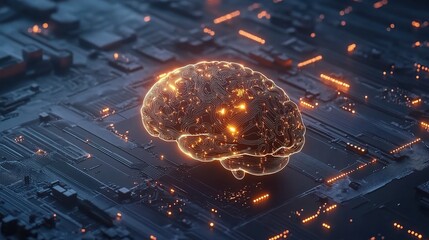 Poster - Neural Network Concept Illustrating Artificial Intelligence